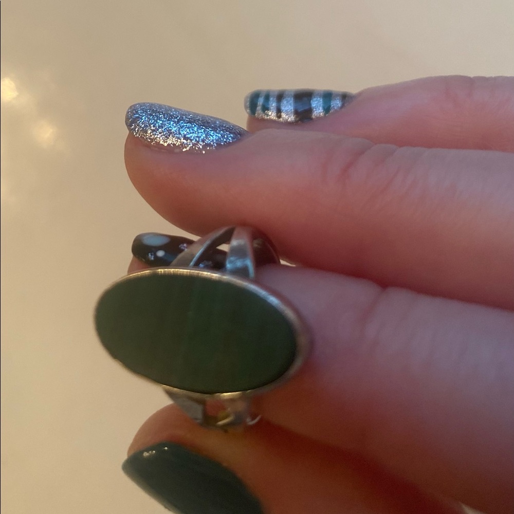 Sterling silver and malachite ring